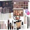 All in One Makeup Set for Women Full Kit Includes 18 Colors Eyeshadow Palette Foundation Face Primer Eyeliner Lipgloss Makeup Brushes Mascara Eyebrow Pencil Concealer Gift Set for Women Girls or Teen