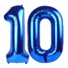 Giant Navy Blue 10 Balloon Number 40 Inch, 10 Number Balloons Birthday Supplies, 10 Year Old Birthday Party Celebration, 10 Balloons Graduations Anniversary Decorations