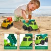 Toddler Car Toys for 1-3 Year Old, 2 PCS Dump Truck Toys and Mixer Cement,BPA Free Outdoor Toys for Toddlers,Christmas Birthday Gifts for Toddler Boy Girl 3-4