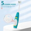 RAZOKO Kids Electric Toothbrush 3 Sided Toothbrush,Sonic Toddler Toothbrush with 2 Brush Heads, Intelligent Timer 5 Gears Adjustment,Ipx7 Waterproof,USB Cable
