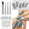 Metallic Painting Nail Gel,Silver & Gold Painted Gel Nail Polish,Mirror Nail Gel Polish 3D Metal Painting Gel for Nails,Chrome Nail Polish Super Glossy Soak off UV/LED DIY Nail Gel Kit (2PCS)