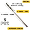 Diamond Drill Bits 1mm 1.5mm 2mm 2.5mm 20 Pieces 4 Sizes Diamond Drill Bits for Glass Compatible with Dremel Collets Included Jewelry Glass Shells Gems Lapidary Ornament Bracelet Necklace Arts Crafts