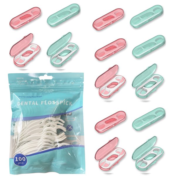 High Toughness Professional Toothpicks Sticks Dental Floss Picks 240 Picks Threader Flosser with 14 Storage Cases, flossing for Family,Hotel,Travel
