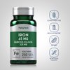Iron Ferrous Sulfate 65 mg | 250 Tablets | Iron Supplement | High Potency Formula | Vegetarian, Non-GMO, Gluten Free | by Piping Rock