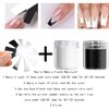 Superfine French Nail Glitter Powder - Black White Snow Design Sugar Shiny Effect Candy Glitter Flakes Pigment Dust Gel Polish Manicure Accessories DIY Crafts (2 Bottles) (MN 2pcs (3))