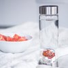 VitaJuwel ViA FITNESS | Crystal Water Bottle with Red Jasper, Magnesite & Clear Quartz -Willpower, Strength & Momentum