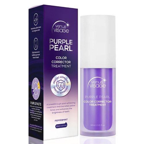 Venus Visage Color Corrector Purple Toothpaste - Dazzling Purple Whitening Toothpaste for Stain Removal - 30 ml