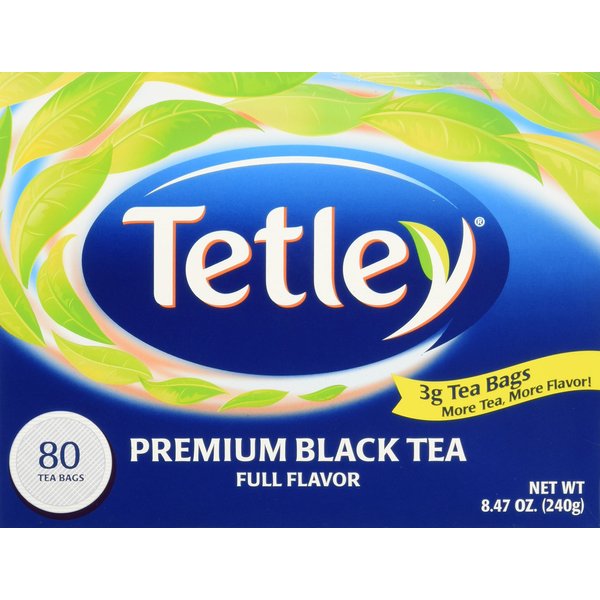 Tetley Premium Black Tea Full Flavor - 80 Ct , 8.47 Oz. (Pack of 3)
