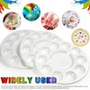 4pcs Art Paint Tray Palette Plastic Pallet for Kids or Pupils to Painting, DIY Craft,Play Party at Home, Kindergarten or School, White