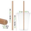 Friendly Straw 300 Pack Biodegradable Kraft Paper Straws, 7.75" x .25" Drinking Paper Straw Bulk Pack