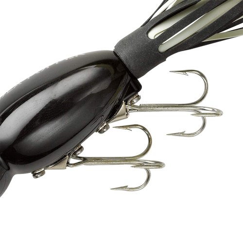 Arbogast Hula Popper Topwater Fishing Lure, Black, G730 (1 1/4 in, 3/16 oz)