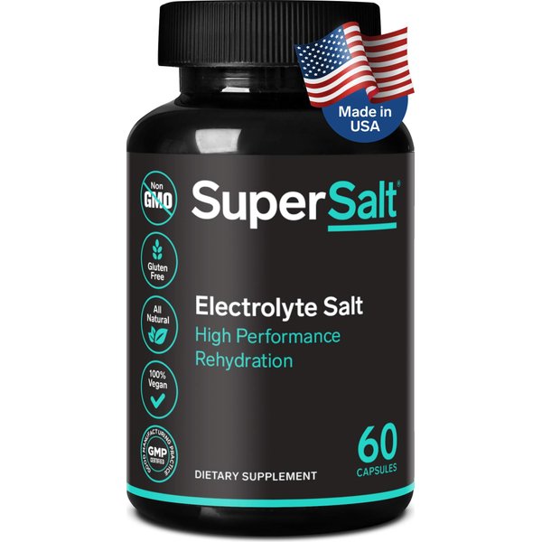 Keto Electrolyte Supplement, Salt Replacement Tablets for Rapid Oral Rehydration & Post Workout Recovery, Magnesium, Zinc, Sodium, Copper | 60 Capsules | Stop Leg Cramps and Restore Energy