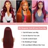 Zormsert 99j Burgundy Lace Front Wigs Human Hair 13x6 Hd Lace Front Wigs Human Hair 180% Density Colored Staight Human Hair Glueless Wigs Pre Plucked with Baby Hair 30 Inch