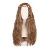 FYXZHUO Mixed Brown Cosplay Tiger King Wigs for Women,With Braid Long Wavy Girl Princess Costume Wig,Suitable for Daily Wear and Masquerade