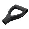 MroMax Shovel D Grip Handle, 1-1/4" Inner Diameter 32mm PVC Spade Snow Shovel Replacement Handle Garden Accessories for Digging Raking Tool Black
