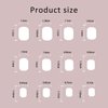 Tyuimhx French Tip Press on Nails Oval Short Fake Nails With White Star Flowers Watermelon Designs Glossy Full Cover False Nails Acrylic Stick on Nails Reusable Artificial Nails for Women 24Pcs