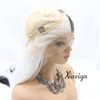 xiweiya long striaght mermaid piano half color synthetic lace front wig white to black two tones heat Resistant replacement wigs for women cosplay