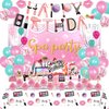 Spa Party Supplies for Girls Includes Cake Topper, 12Cupcake Toppers, 18 Latex Balloons, Spa Backdrop, 1 Table Cloth , 1 Banner for Spa Birthday Party Decoration