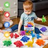 Montessori Learning Toys for Toddlers 1-3, Matching Letters Fine Motor Toy, Double-Sided 26 PCS ABC Dinosaur Alphabet Games for Kids Ages 3-5, Alphabet Learning Dinosaur Set for Kindergarten