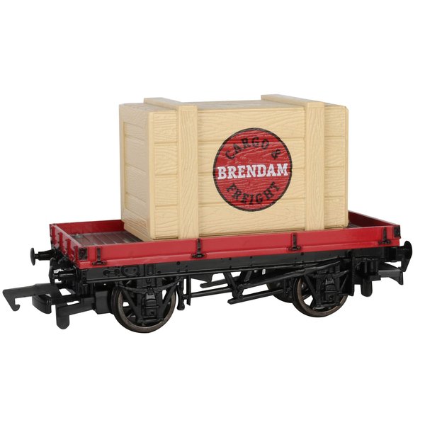 Bachmann Trains - Thomas & Friends™ 1 Plank Wagon with BRENDAM Cargo & Freight Crate - HO Scale