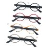 MODFANS 4 Pack Round 1.0 Reading Glasses Women Men,Retro Matte Frame Comfortable Spring Hinge-Lightweightest Readers Suitable Wear well-4 Pouch with Each Area