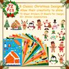 LINAYE 72 Sheets Christmas Stickers Crafts for Kids Toddlers, 8 Styles Make Your Own Christmas Stickers Goodie Treat Bag Stuffers Christmas Game Activities for Kids Toddlers Christmas Party Favors