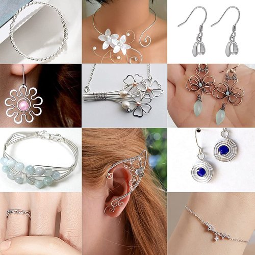 18 Gauge Silver Jewelry Wire with 4 in 1 Plier modacraft 65FT Christmas Ornaments Crafts Wire 1 MM Tarnish Resistant Copper​Beading Wire for Jewelry Making Supplies Indoor Christmas Decorations