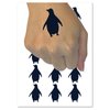 Chill Penguin Silhouette Temporary Tattoo Water Resistant Fake Body Art Set Collection - 15 2" Tattoos (1 Sheet)