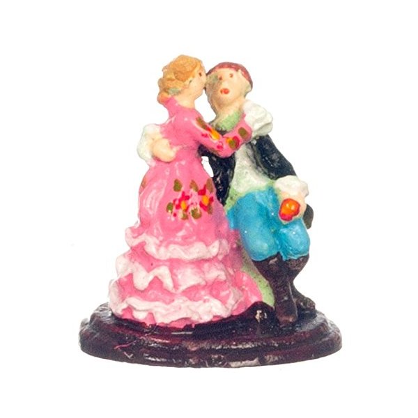 Falcon Miniatures Dolls House Miniature Accessory Puppy Love Ornament 1:12 Scale Metal