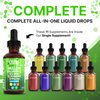 Organic Mullein Liquid Drops With Chlorophyll for Lung Detox Plus Irish Sea Moss, Spirulina, Licorice, Tart Cherry, Lobelia, Motherwort, And Elderberry For Men Women Health Supplement Vitamin (2)