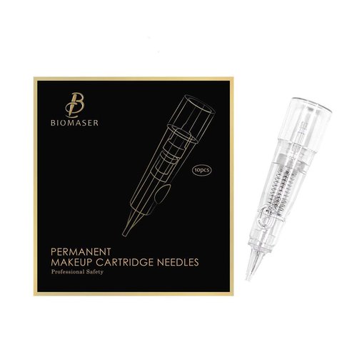Cartridge Needles – BIOMASER 10PCS Sterilized Permanent Makeup Cartridge Needles Tattoo Needle Fits for Permanent Makeup Machine Pen T100 P1 X1 for Eyebrow Eyeliner Lip (1R-0.3MM)