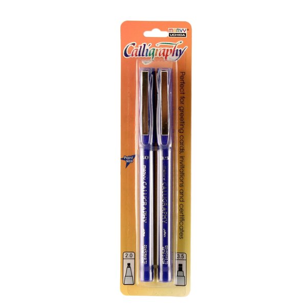 Uchida of America Calligraphy Marker Art Supplies, 2 Count (Pack of 1), Blue