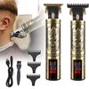 Professional Hair Clippers for Men Electric Haircut Kit Hair Trimmer Grooming Waterproof Rechargeable Close Cutting T Blade Trimmer USB Rechargeable Clippers for Hair Cutting (LED-Dragon)