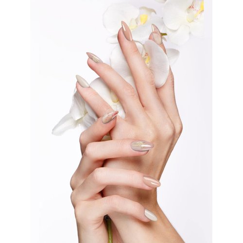 Kalolary Semi Cured Gel Nail Strips, Long Lasting Gel Nail Art Stickers with Any Nail Lamps, 20pcs Gel Nail Wrap Stickers Easy Apply&Remove with Nail File & Stick