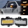 Aexploer Side Tow Mirror Turn Signal LED Lights Compatible with F150 F250 F350 F450 2015-2022 White Daytime Running &Yellow Dynmaic Sequential Blink Turn Marker Lamp (Clear Len)