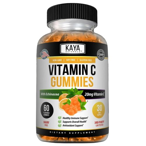 Kaya Naturals Immune Support Gummies, Zinc, Vitamin C, Echinacea, and Electrolytes, Immune Support Supplement, Caffeine Free, | Non-GMO | Gluten Free | Great Flavored Gummy Vitamin Supplement 60 Count