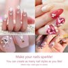 1024PCS Face Hair Gems Self Adhesive Rhinestones for Makeup Eyes Nails Crafting 15 Colors Heart Star Circle Jewels Bling DIY