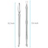 2PCS Cuticle Pusher and Cutter Set, Triangle Cuticle Nail Pusher Peeler Scraper, Professional Grade Stainless Steel Cuticle Remover, Durable Pedicure Manicure Tools for Fingernails Toenails by NANTuYo