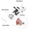 300pc Metal Badge Clips with Strap Clear ID Strap Clip Adapter