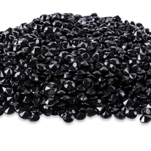 Super Z Outlet Diamond Table Confetti, Vase Filler, Party Decorations for Weddings, Bridal Shower, Birthdays, Home, and more. 2000 Pack of 1 Carat 6.5mm Jewels (Black)