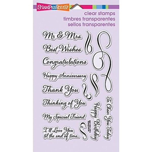 Stampendous Perfectly Clear Rubber Stamp, Loving Messages