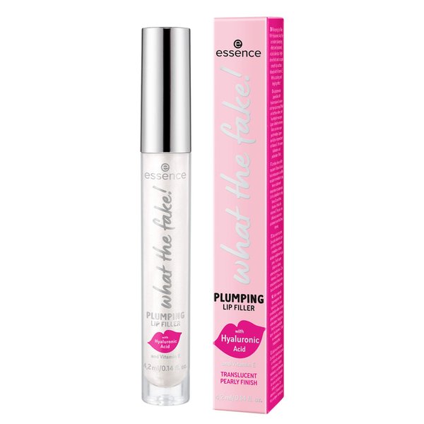 essence | What the Fake! Plumping Lip Filler | Lip Gloss for Full, Voluminous Lips | Translucent Pearly Finish | Vegan & Cruelty Free, Gluten Free, Paraben Free