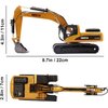 Gemini & Genius Tracked Excavator Toys, 1/50 Scale Diecast Digger Construction Toy, Metal Vehicle Model with 360° Cabin Swivels, Great Gift, Playing Sand, Room Decoration and Collection for Kids