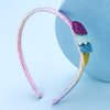 Beleki Glitter Headband for Girls, Sparkle Sequin Ice Cream Headband Rainbow Thin Headband Non-slip Hairband for Toddler/Girls/Teens/Kids 4-6 8-12