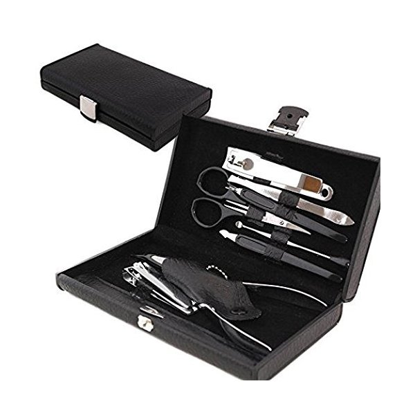 PrimeTrendz TM Deluxe 10 Piece Manicure Set with Carrying Case