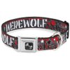 Dog Collar Seatbelt Buckle Team Werewolf 9 to 15 Inches 1.0 Inch Wide