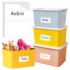 150 Pcs Labels for Storage Bins, 6 X 4 Inch Removable Labels for Storage Bins, Tear Resistant No Residue Storage Bin Labels, Matte White Blank Box Labels for School, Home, Business