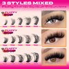 DIY Lash Extension Kit Fluffy Lash Clusters Kit 300PCS Eyelash Clusters with Bond and Seal Glue Thick 60D+80D+100D Cluster Eyelash Extensions Kit D Curl Volume Individual Lashes Kit DIY at Home