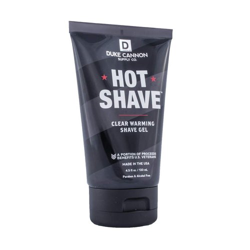 Duke Cannon Supply Co. - Hot Shave Clear Warming Shave Gel, Unscented (4.5 oz) Clear Shaving Gel for a Close and Comfortable Men Shave, 4.5 Fl Oz (Pack of 1)