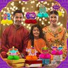 JULMELON 8PCS Diwali Party Decorations Honeycomb Centerpiece, 3D Double Sided Happy Diwali Centerpiece Table Decorations Table Toppers for Home Indian Diwali Festival of Lights Party Favors Supplies